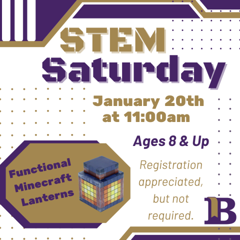 STEM Saturday January 20th at 11:00am