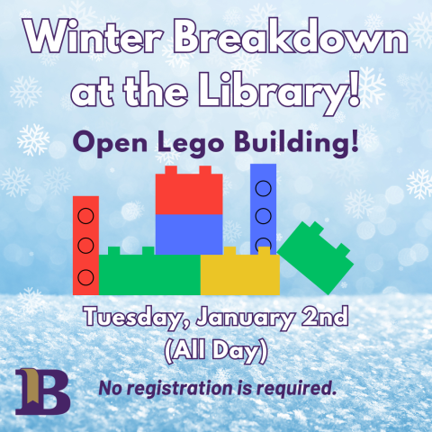 Winter Breakdown at the Library! Tuesday, January 2nd all day!