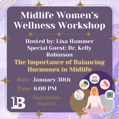 Midlife Women's Wellness Workshop January 30th at 6:00pm