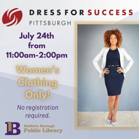 Dress for Success July 24th 11:00am to 2:00pm