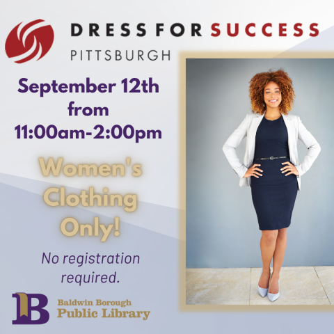 Dress for Success September 12th 11:00am to 2:00pm
