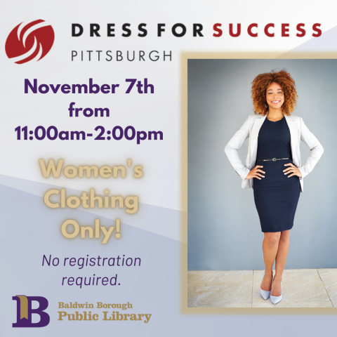 Dress for Success November 7th 11:00am to 2:00pm