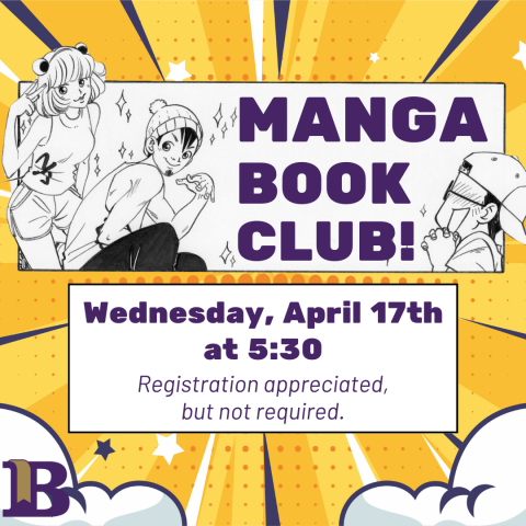 Manga Book Club! April 17th at 5:30pm