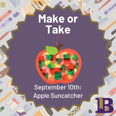 Make or Take September 10th Apple Suncatcher