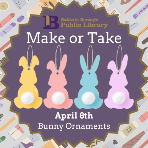 Make or Take April 8th Bunny Ornaments