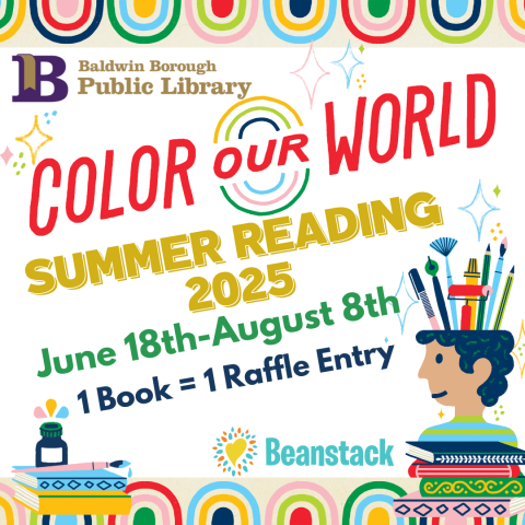 Summer Reading 2025 June 18th-August 8th