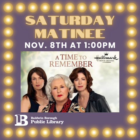 Saturday Matinee November 8th at 1:00pm