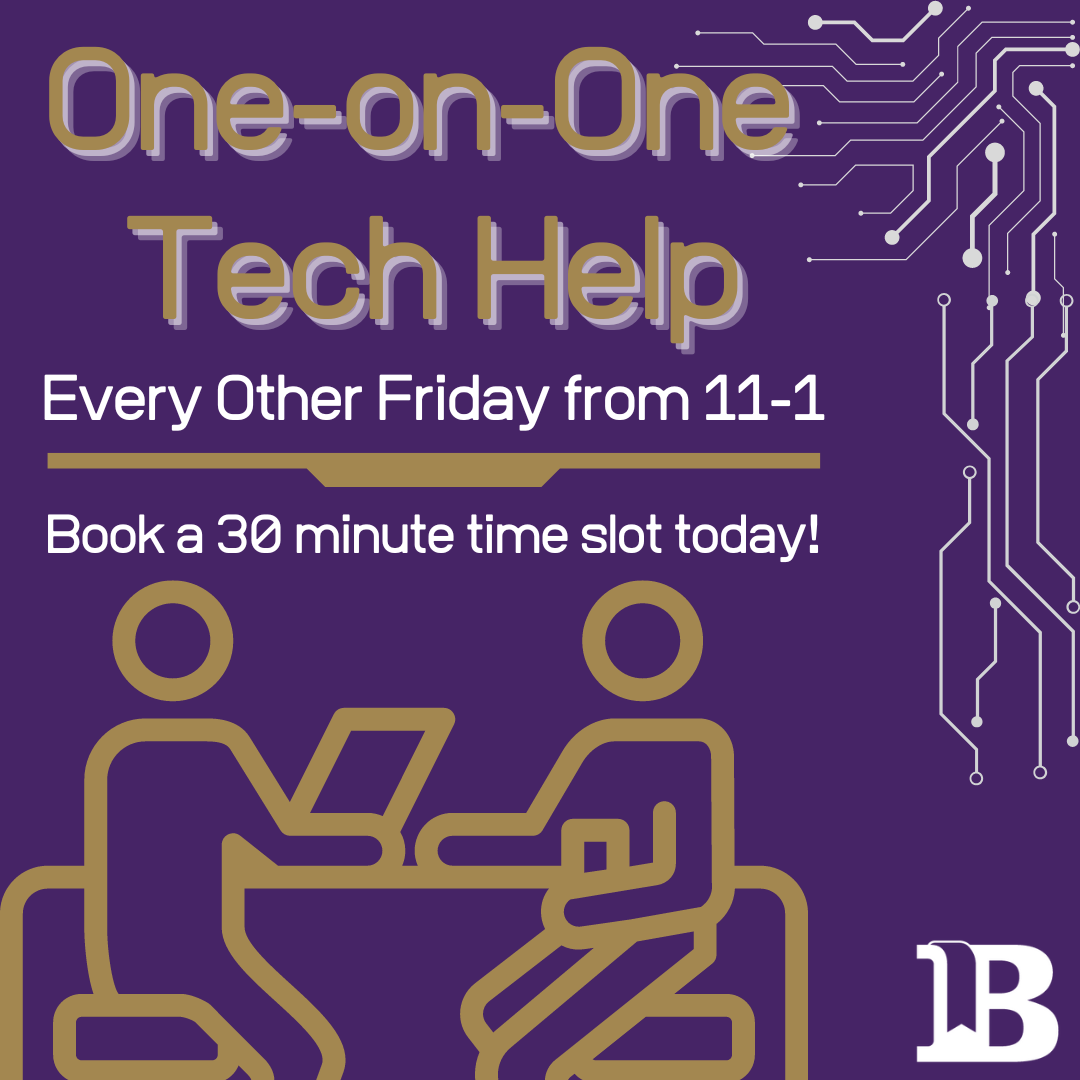 One-on-One Tech Help Every Other Friday