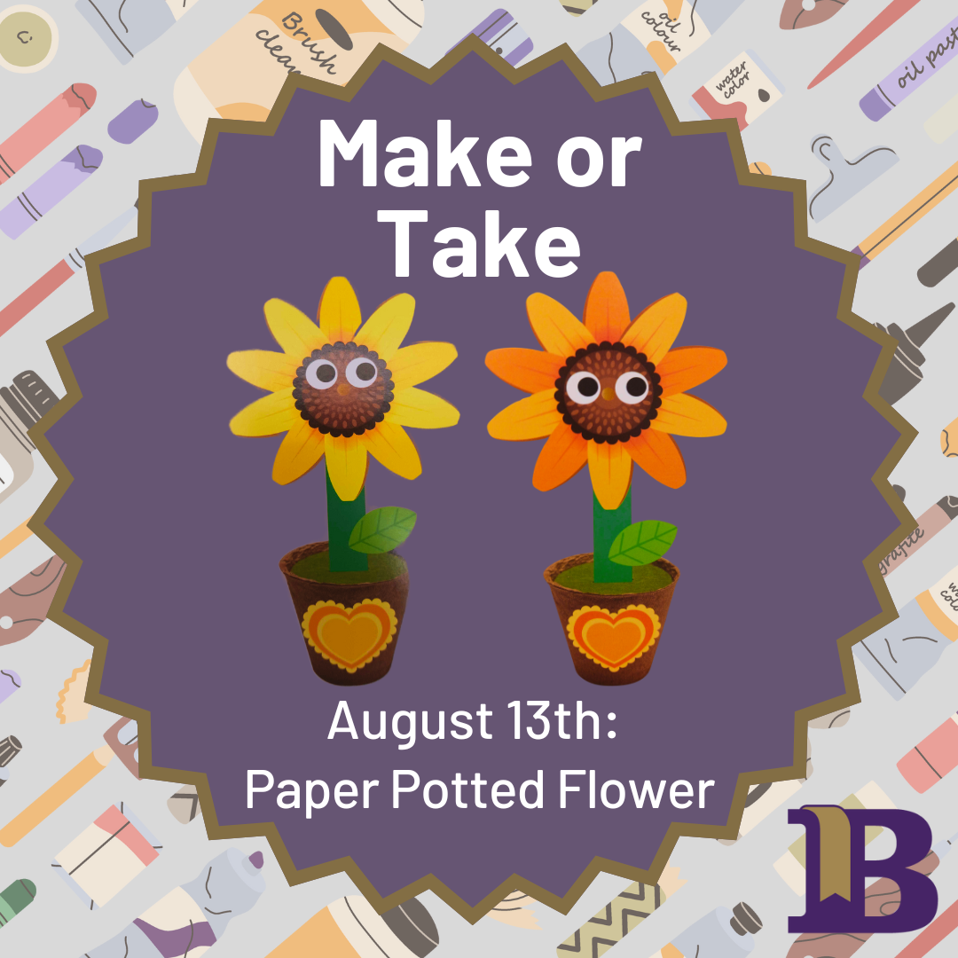 Make or Take August 13th Paper Potted Flowers