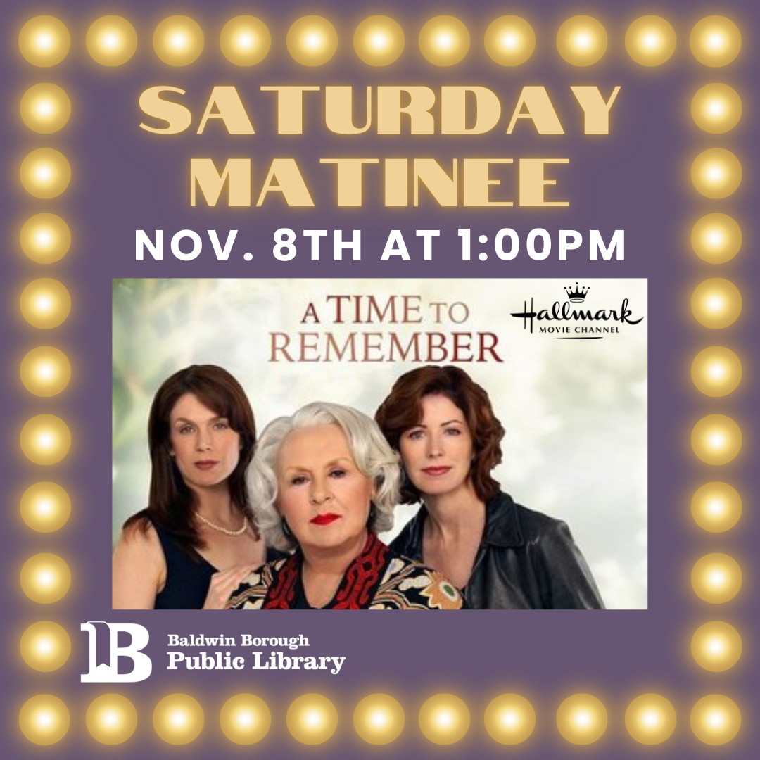 Saturday Matinee November 8th at 1:00pm