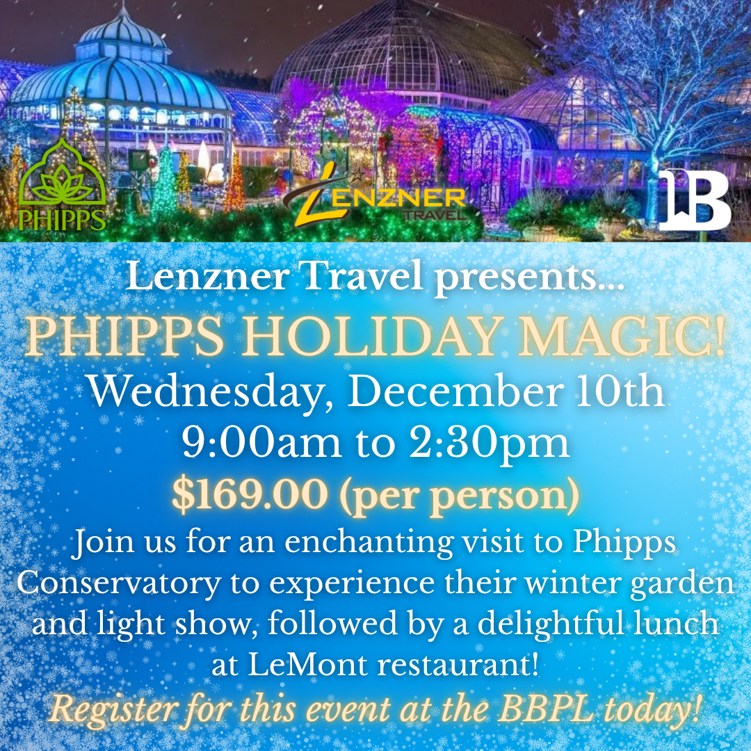 Phipps Holiday Magic! December 10th 9:00am to 2:30pm Registration required