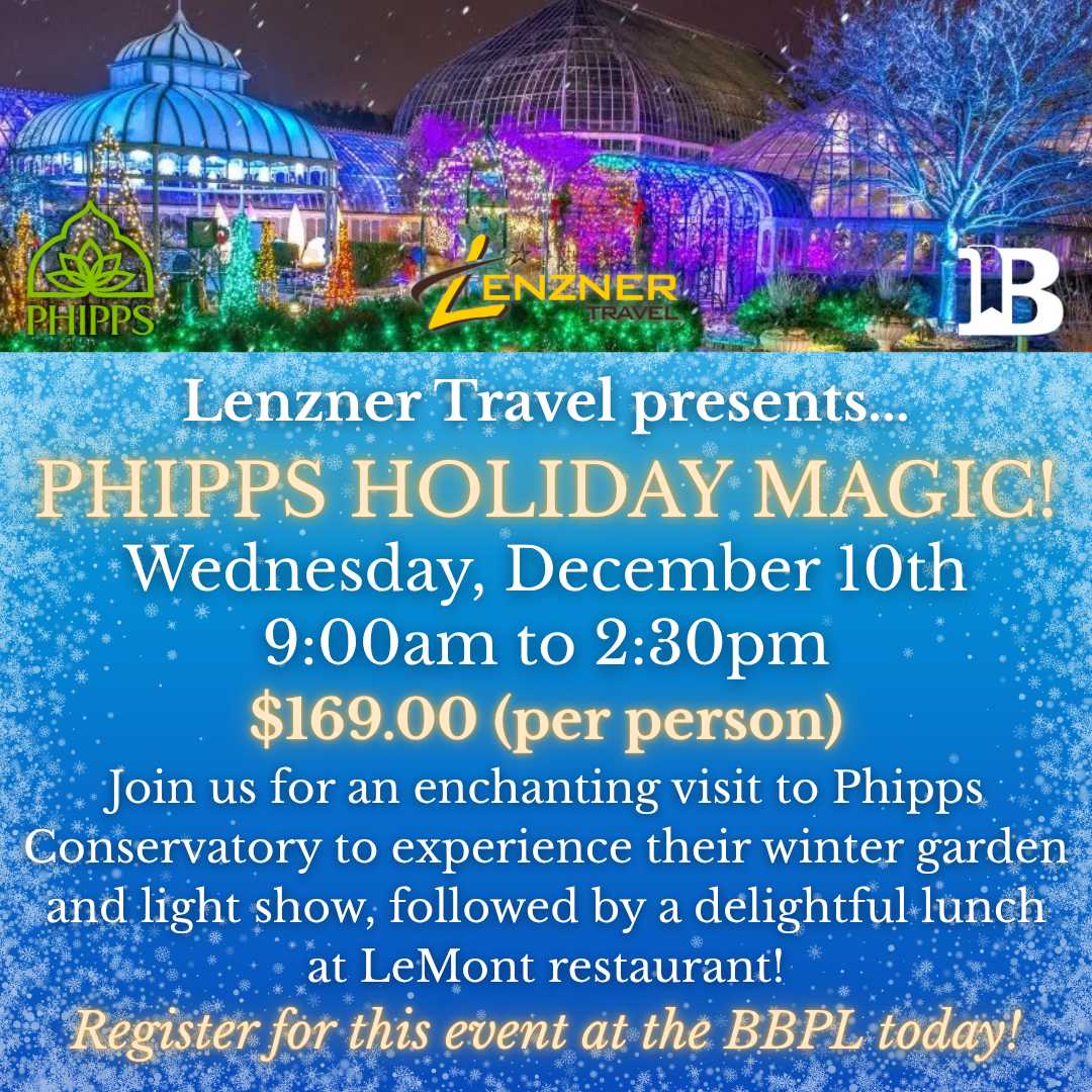 Phipps Holiday Magic! December 10th 9:00am to 2:30pm Registration required